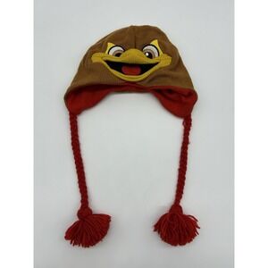 ZooZatz University‎ of Utah knit earflap beanie with red tassels Fleece Lined